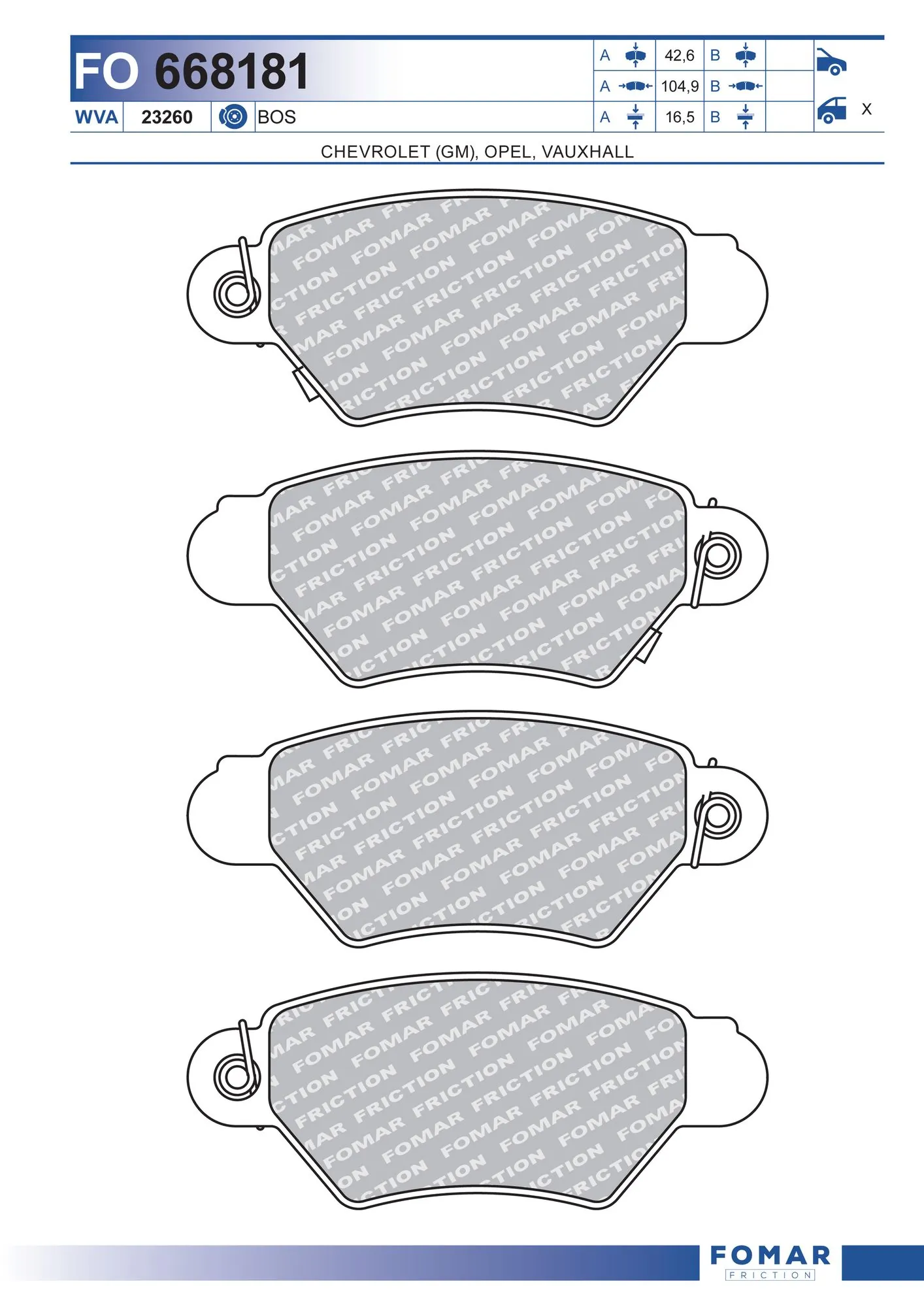 Brake Pad Set, disc brake